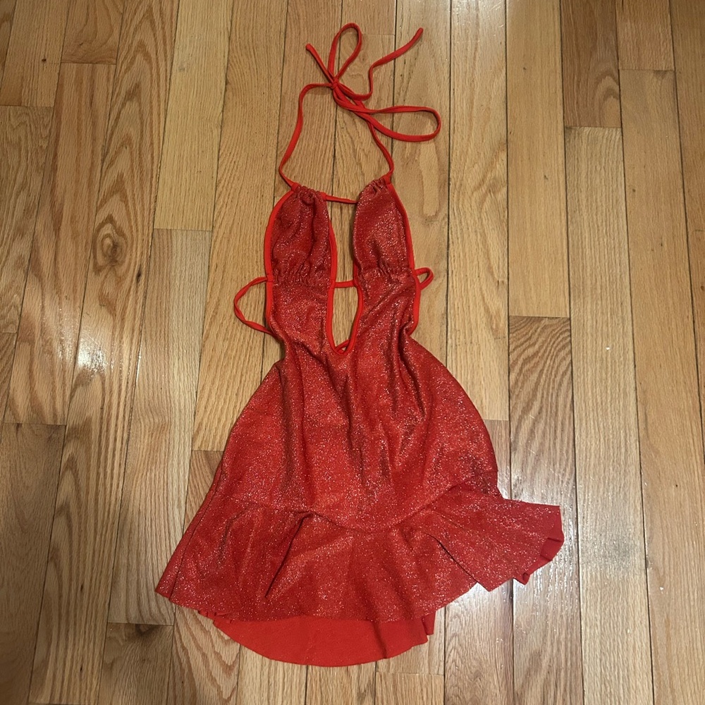 Red sparkly dress